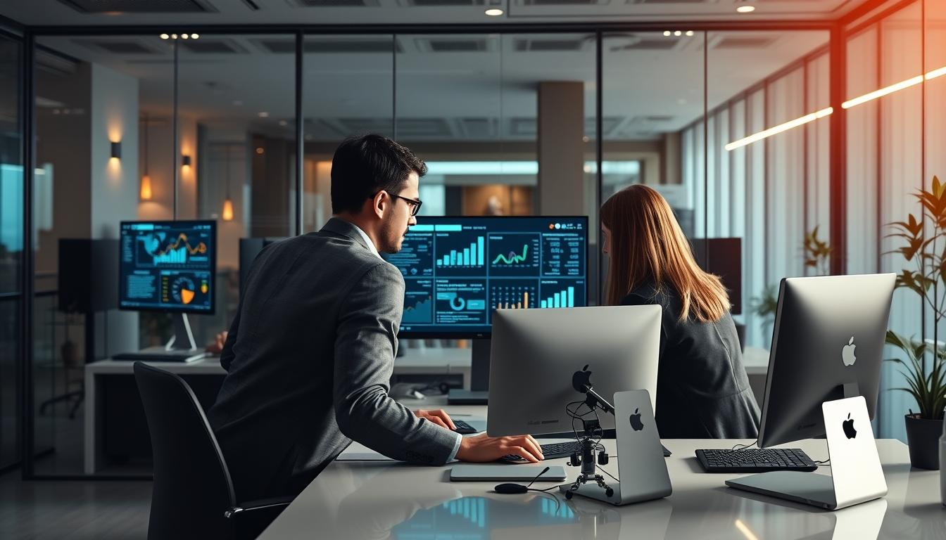 Business software development team collaboration